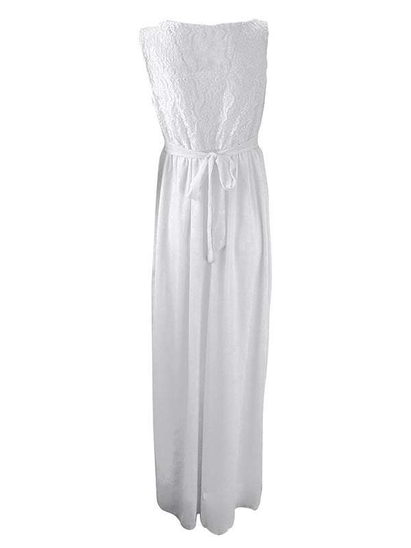 Lune London | Maternity Dress Lace Belt Round Neckline Sleeveless for Women Elegant Bohemian Style for Pregnant Women Evening Shoot