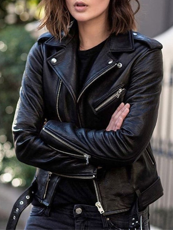 Lune London | Perfect faux leather jackets with zipper, elegant women's jackets