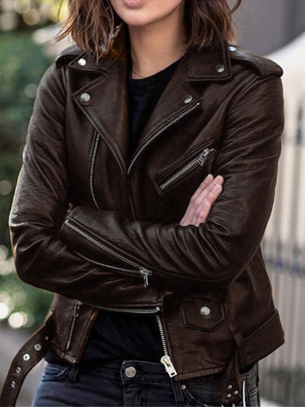 Lune London | Perfect faux leather jackets with zipper, elegant women's jackets