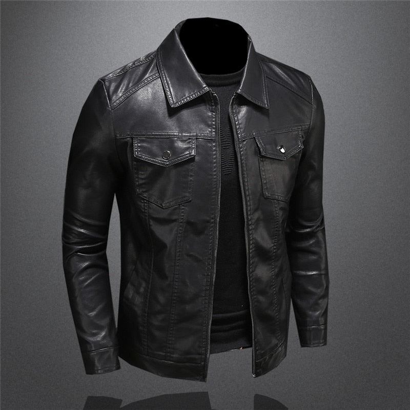 Lune London | Faux leather jacket in classic streetwear style - Elegant transitional jacket for everyday life and leisure
