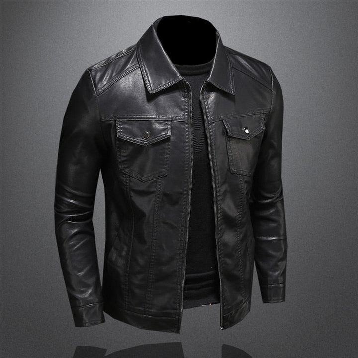 Lune London | Faux leather jacket in classic streetwear style - Elegant transitional jacket for everyday life and leisure