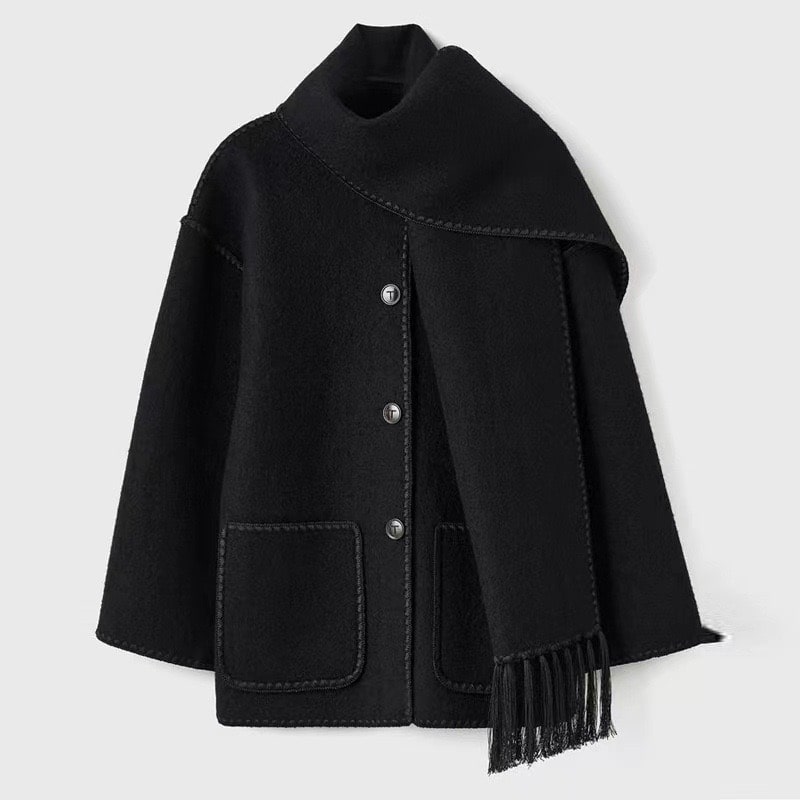 Lune London | Warm wool coat for women - Gray - Elegant and stylish