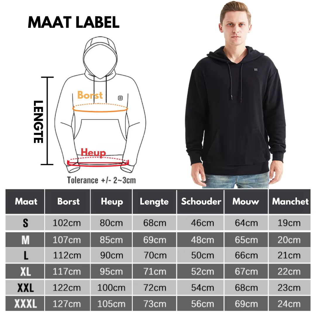 Lune London | Hoodie - USB - Elegant and warm for winter