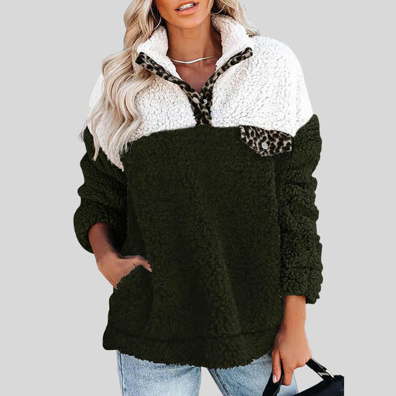 Lune London | Sherpa Pullover - Soft Fleece - Quarter Zip - Stand Collar - Loose Fit