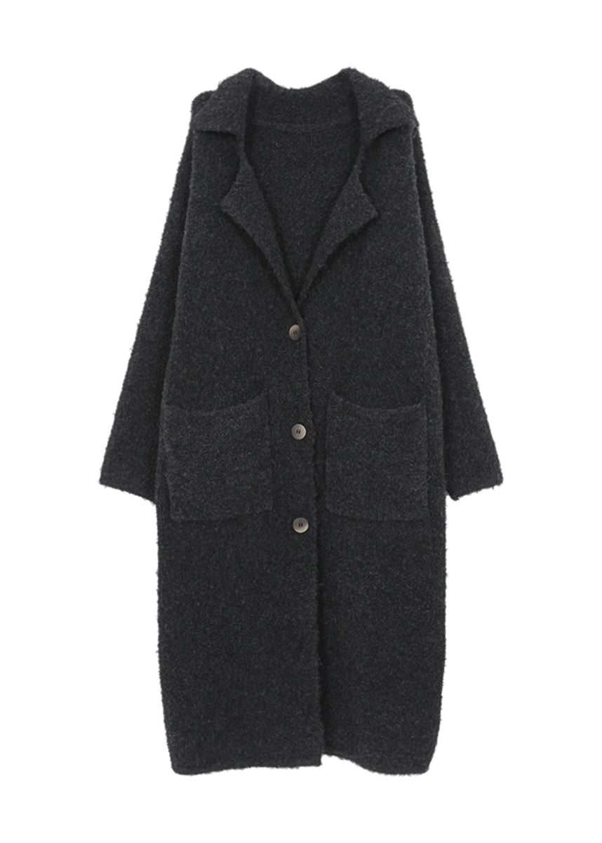 Lune London | Dark gray wool coats with flap pockets