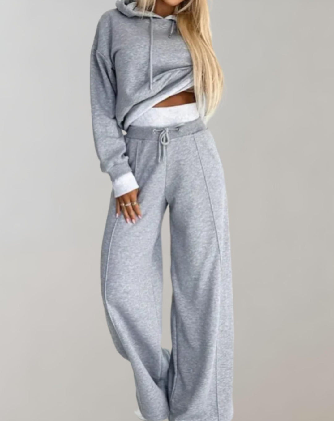 Lune London | Women's Loungewear Set with Hood and Wide Pants