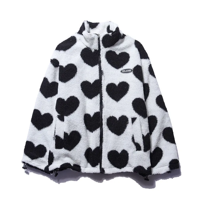 Lune London | double-sided women's coat with heart design