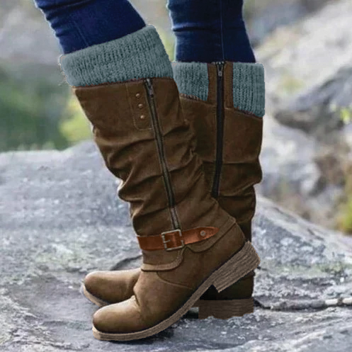 Lune London | Buckle boots up to the knee