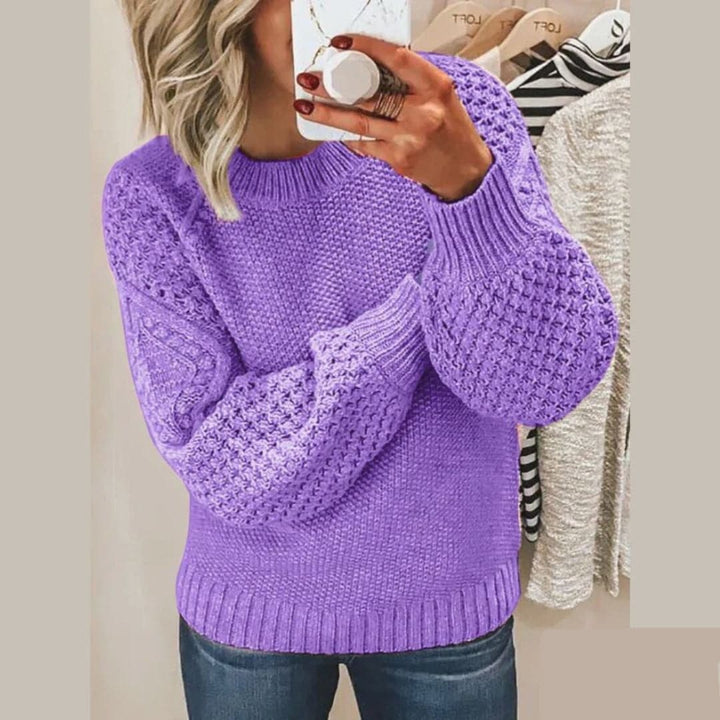 Lune London | Knit Sweater - Gentle Knit - Loose Fit - Balloon Sleeves and Round Neck