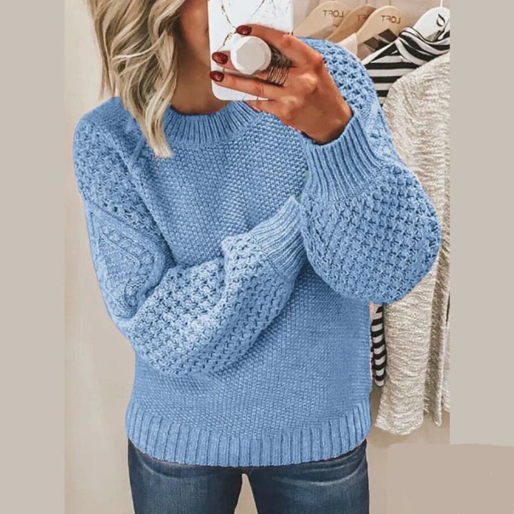 Lune London | Knit Sweater - Gentle Knit - Loose Fit - Balloon Sleeves and Round Neck