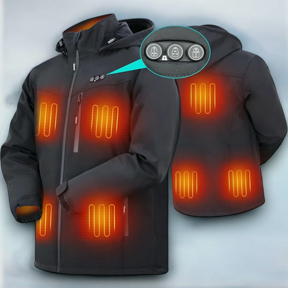 Lune London | Men's jacket Tim with rechargeable battery - 8 heating zones and comfort