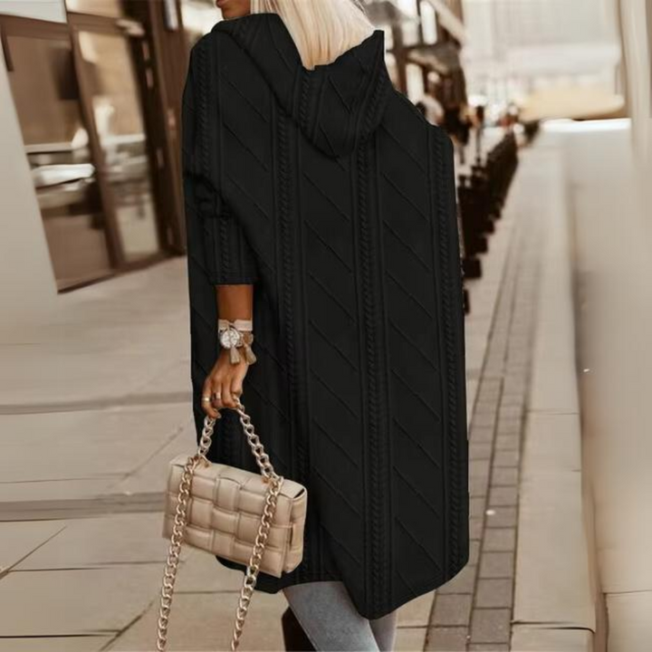 Lune London | Elegant long jacket with hood