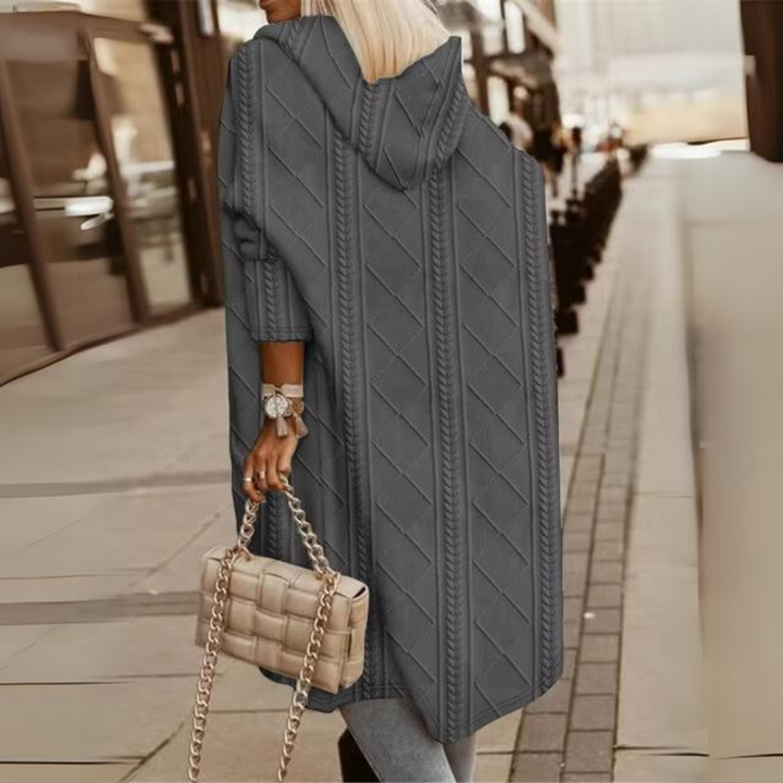 Lune London | Elegant long jacket with hood