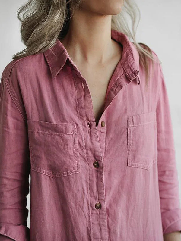Chic und Stil | Loose Fit Button Up Long Sleeve Chic und Stil | Women's Clothing