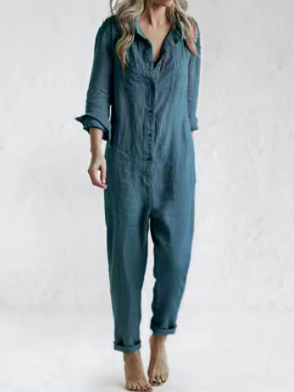Chic und Stil | Loose Fit Button Up Long Sleeve Chic und Stil | Women's Clothing