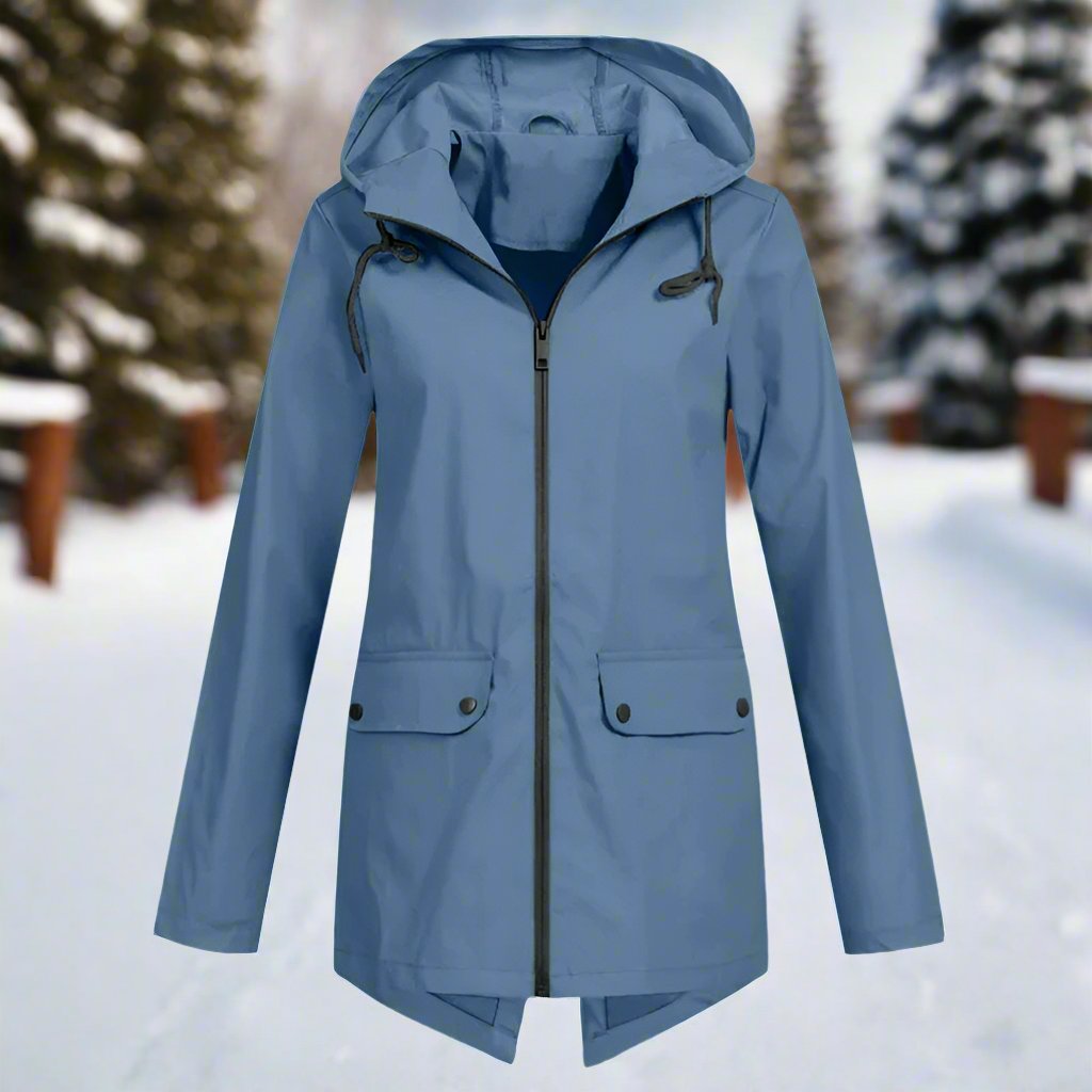 Lune London | Raincoat - Waterproof with Hood - Zipper & Adjustable Cuffs - Pockets