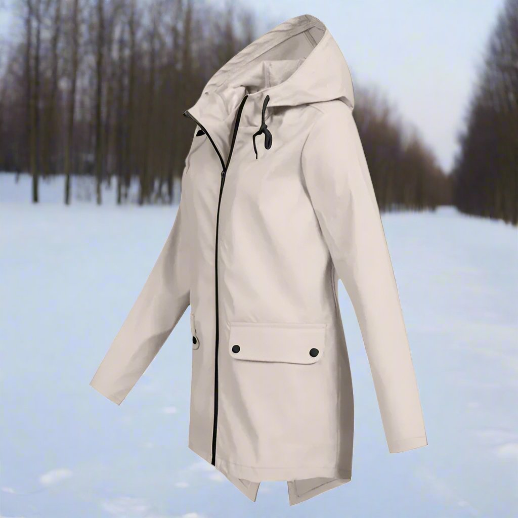 Lune London | Raincoat - Waterproof with Hood - Zipper & Adjustable Cuffs - Pockets