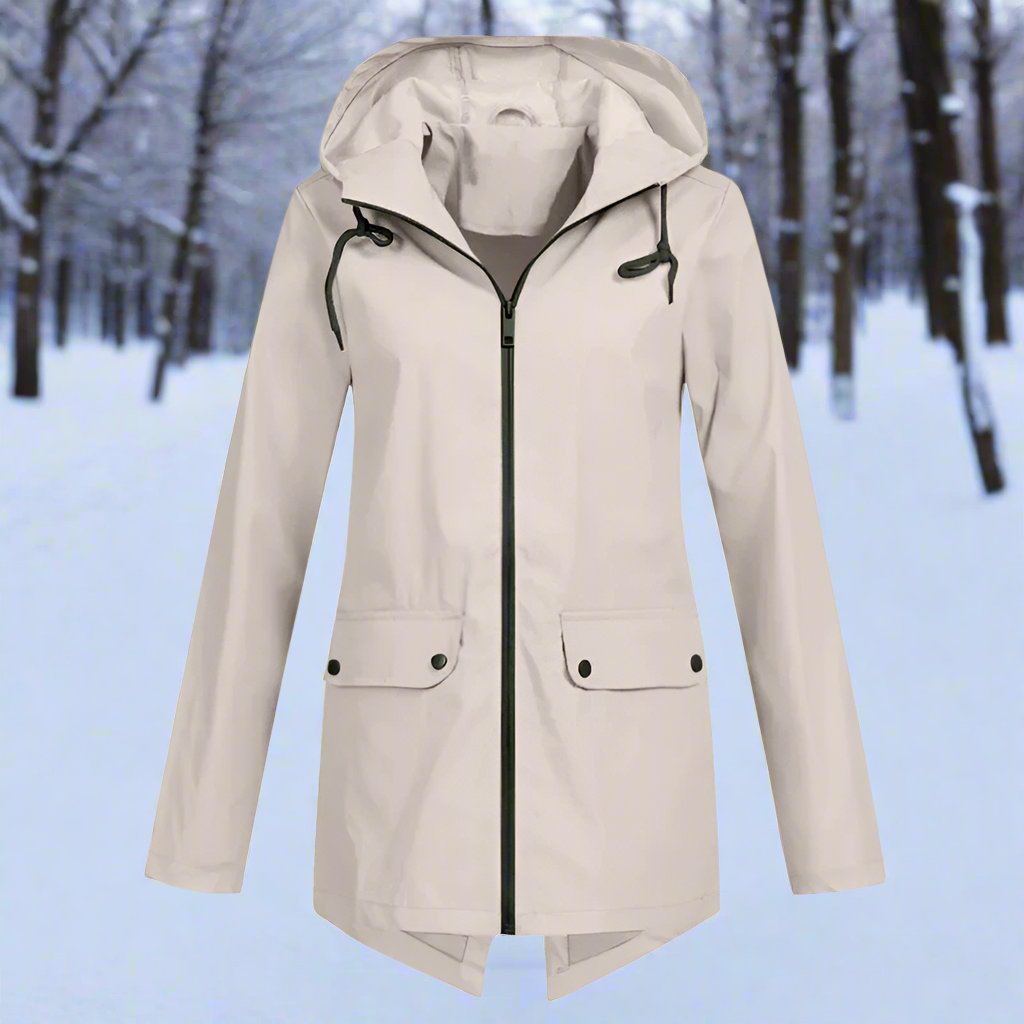 Lune London | Raincoat - Waterproof with Hood - Zipper & Adjustable Cuffs - Pockets