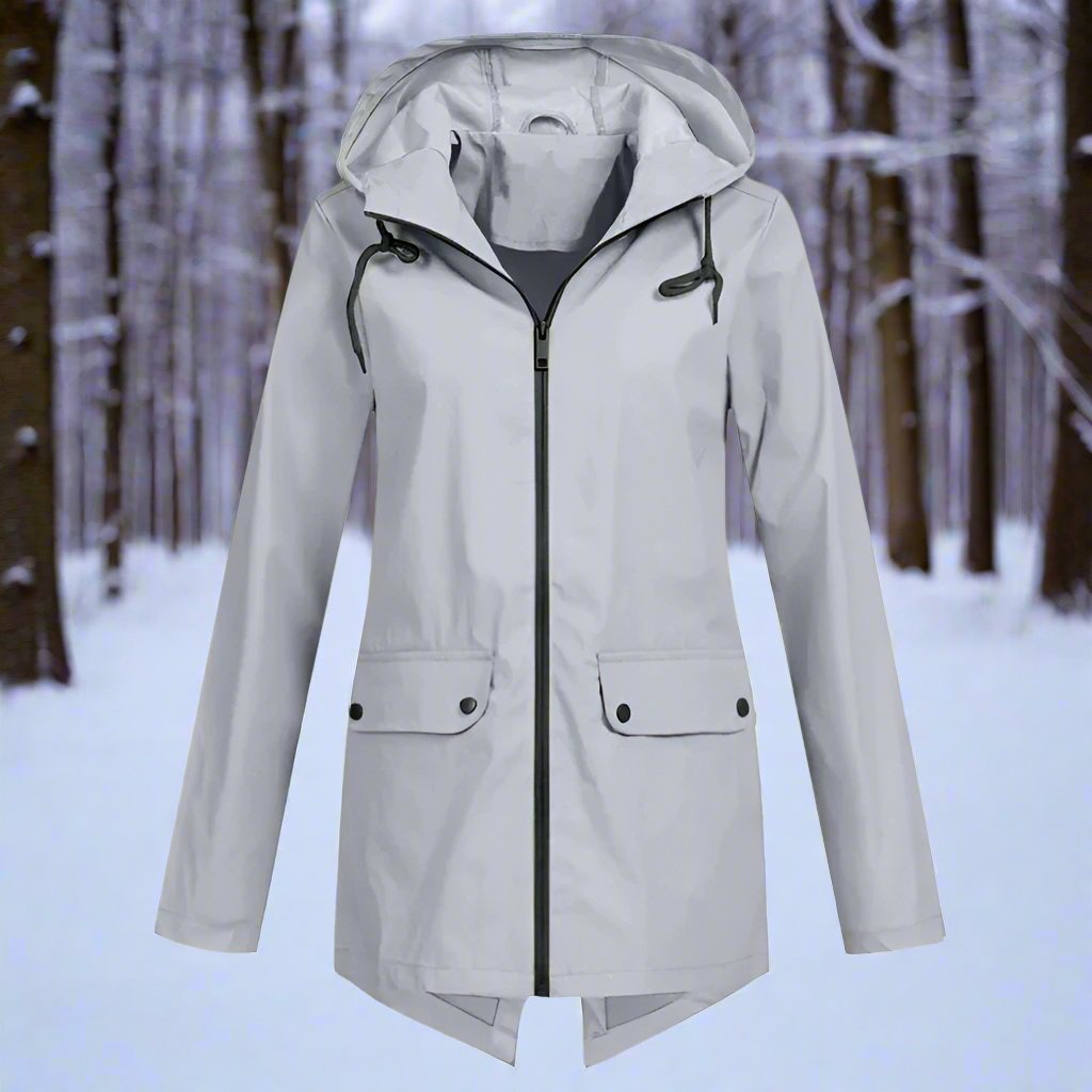 Lune London | Raincoat - Waterproof with Hood - Zipper & Adjustable Cuffs - Pockets