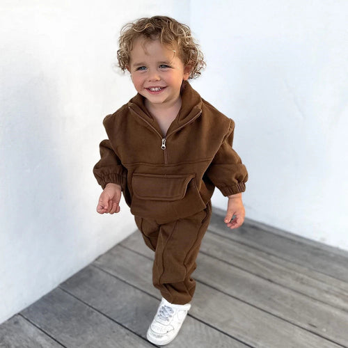 Lune London | Half-zip tracksuit - 2-piece, 12 months to 7 years – Stylish and warm for your little one
