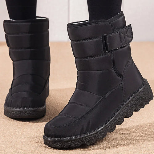 Lune London | Waterproof winter shoes for women with fur lining, black