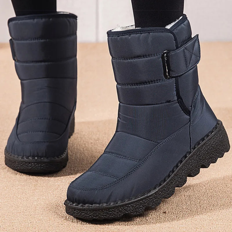 Lune London | Waterproof winter shoes for women with fur lining, black