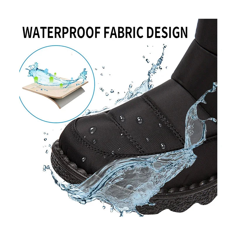 Lune London | Waterproof winter shoes for women with fur lining, black
