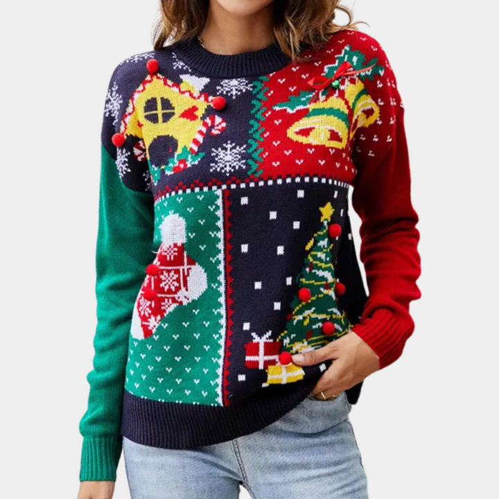 Lune London | Women's Christmas Sweater - Joyful knitted Christmas sweater