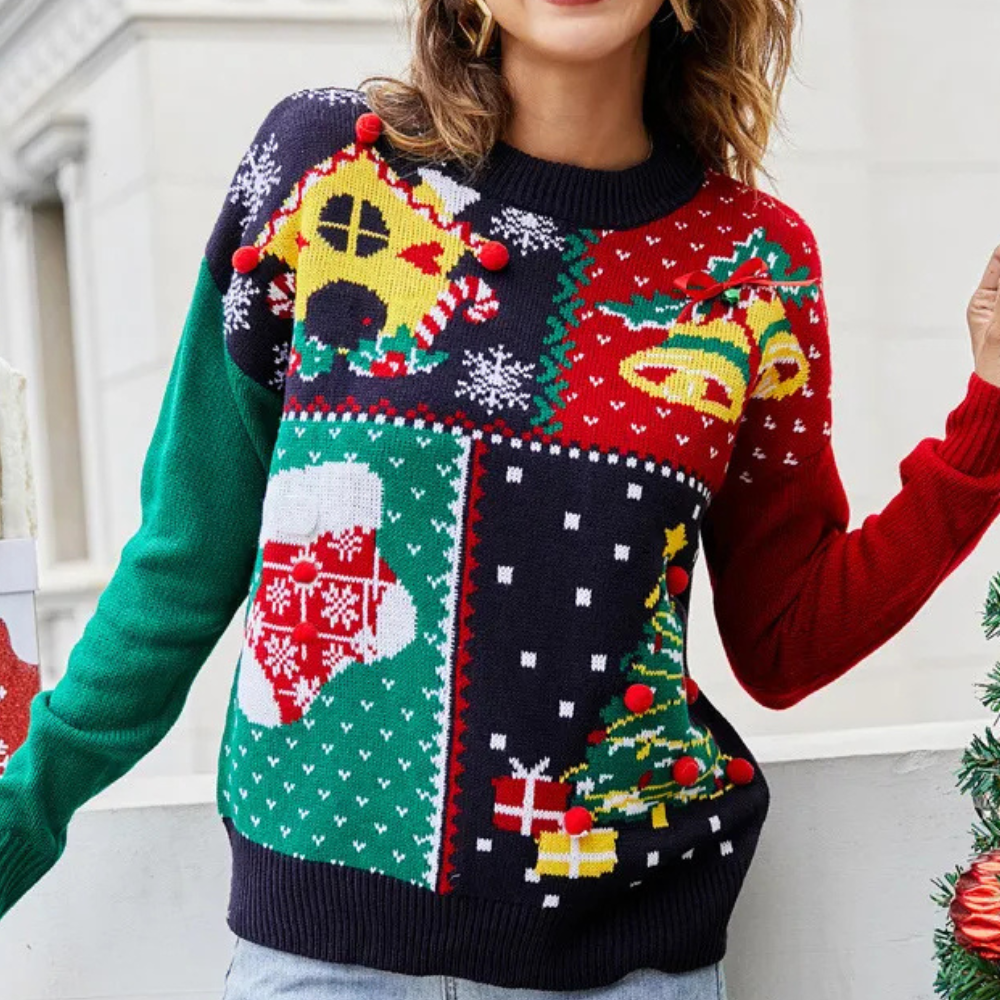 Lune London | Women's Christmas Sweater - Joyful knitted Christmas sweater