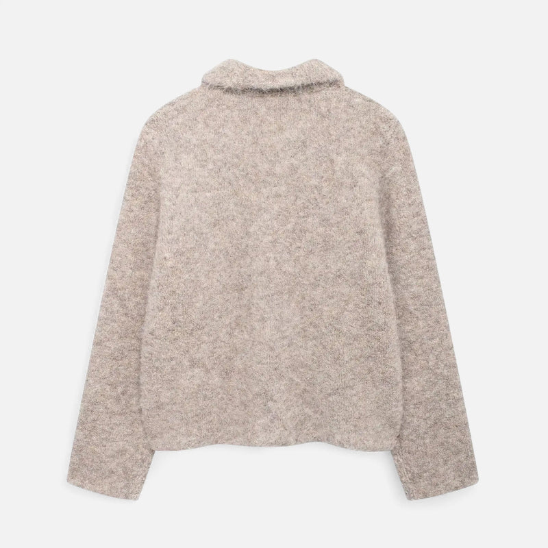 Lune London | Cardigan for women, floral button details - Hip length