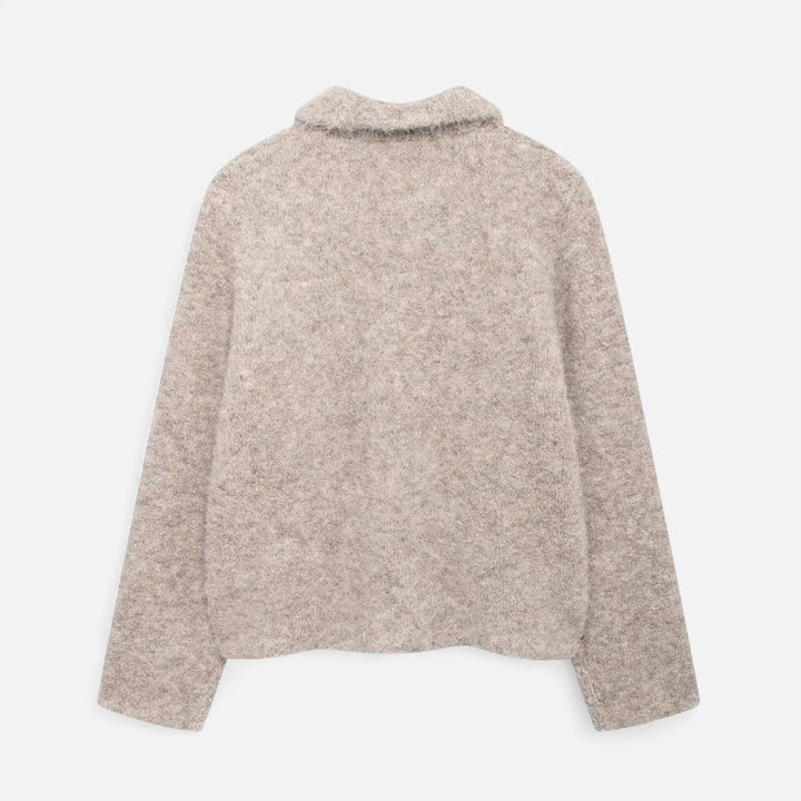 Lune London | Cardigan for women, floral button details - Hip length