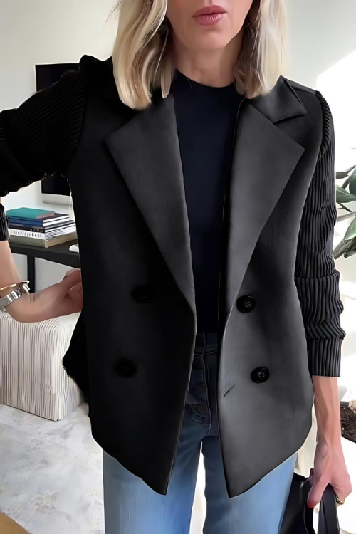 Lune London | Knit Sleeve Blazer for Women - Tailored, Hip-Length