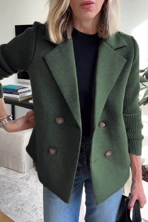Lune London | Knit Sleeve Blazer for Women - Tailored, Hip-Length