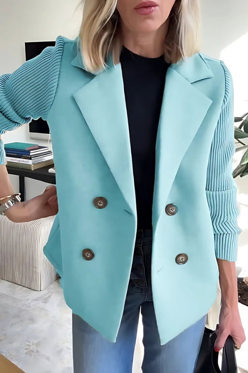 Lune London | Knit Sleeve Blazer for Women - Tailored, Hip-Length