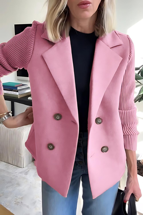 Lune London | Knit Sleeve Blazer for Women - Tailored, Hip-Length