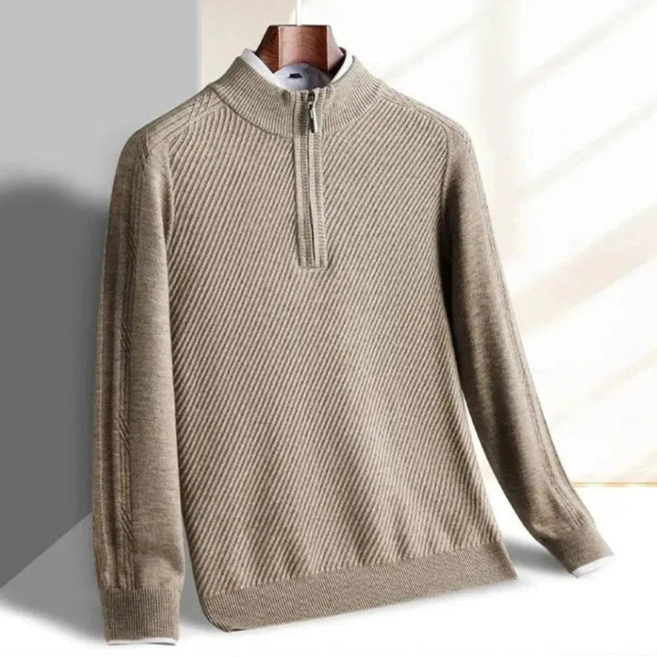 Lune London | Knit pullover for men - Ribbed structure, Light - Regular fit