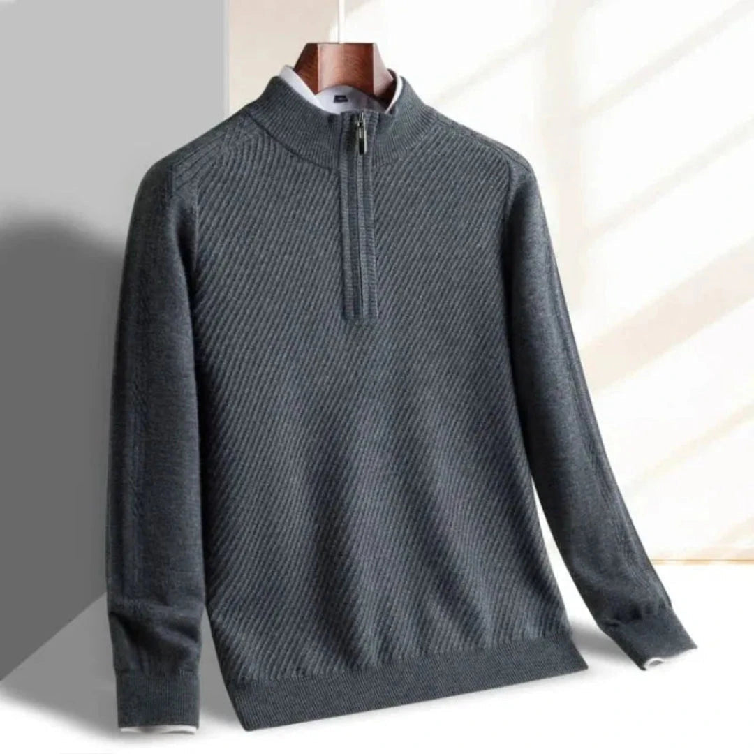 Lune London | Knit pullover for men - Ribbed structure, Light - Regular fit