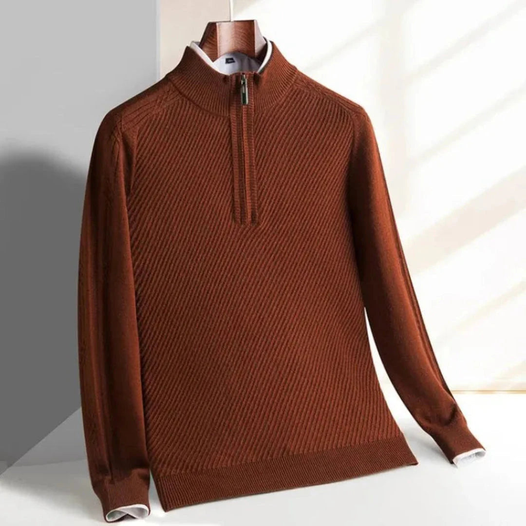 Lune London | Knit pullover for men - Ribbed structure, Light - Regular fit