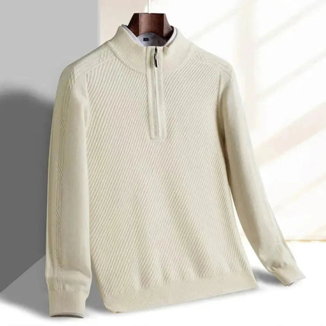 Lune London | Knit pullover for men - Ribbed structure, Light - Regular fit