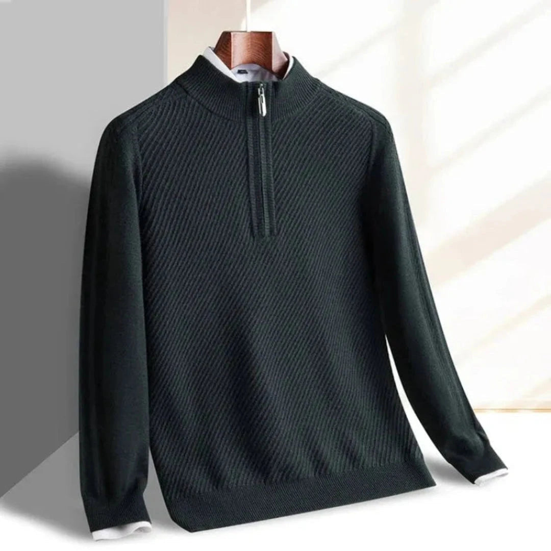 Lune London | Knit pullover for men - Ribbed structure, Light - Regular fit
