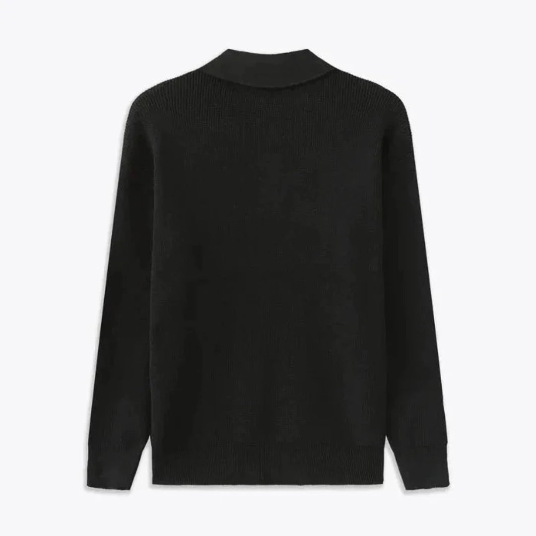 Lune London | Knit pullover for men - Ribbed texture, structured collar - Regular fit