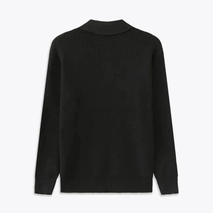Lune London | Knit pullover for men - Ribbed texture, structured collar - Regular fit
