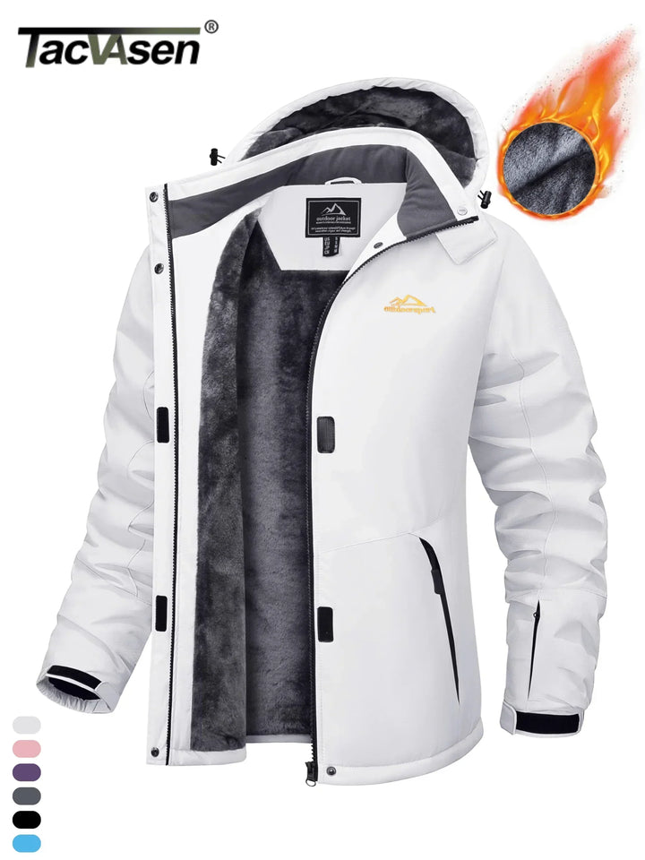 Lune London | Parka Winter Jacket - Warmer and waterproof coat with removable hood, fleece lining, and 5 zippered pockets