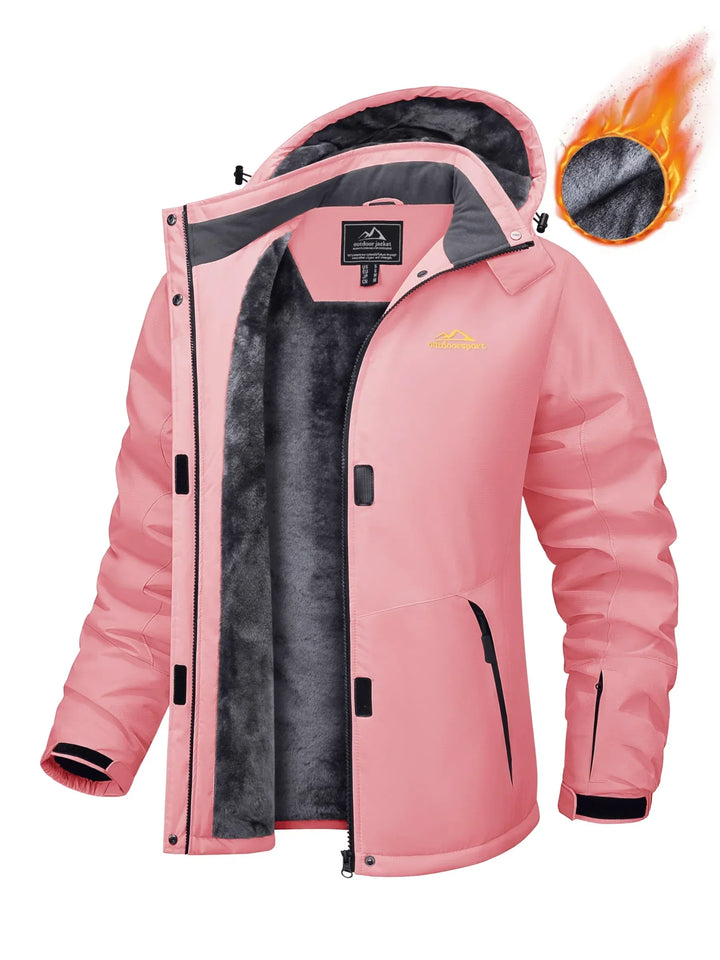 Lune London | Parka Winter Jacket - Warmer and waterproof coat with removable hood, fleece lining, and 5 zippered pockets