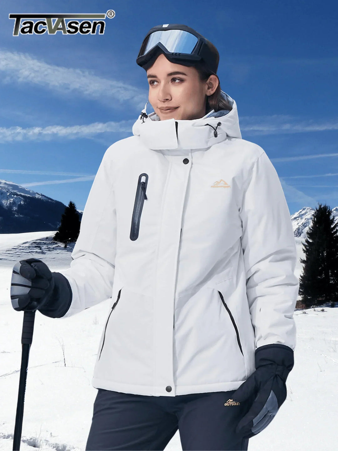 Lune London | Parka Winter Jacket - Warmer and waterproof coat with removable hood, fleece lining, and 5 zippered pockets