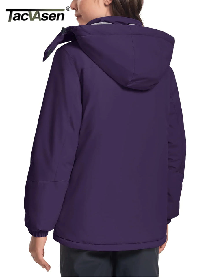 Lune London | Parka Winter Jacket - Warmer and waterproof coat with removable hood, fleece lining, and 5 zippered pockets