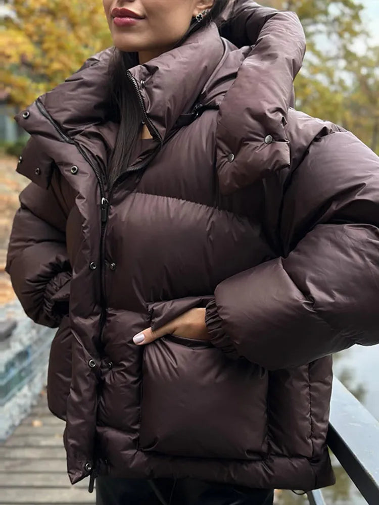 Lune London | Hooded jacket - Comfortable and warm mid-season jacket with zipper and relaxed fit