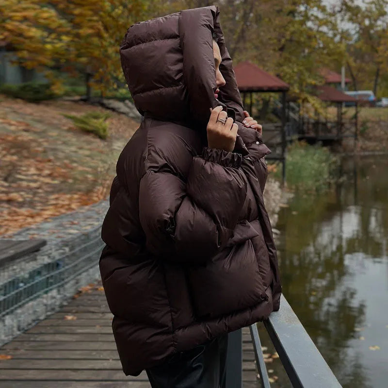 Lune London | Hooded jacket - Comfortable and warm mid-season jacket with zipper and relaxed fit