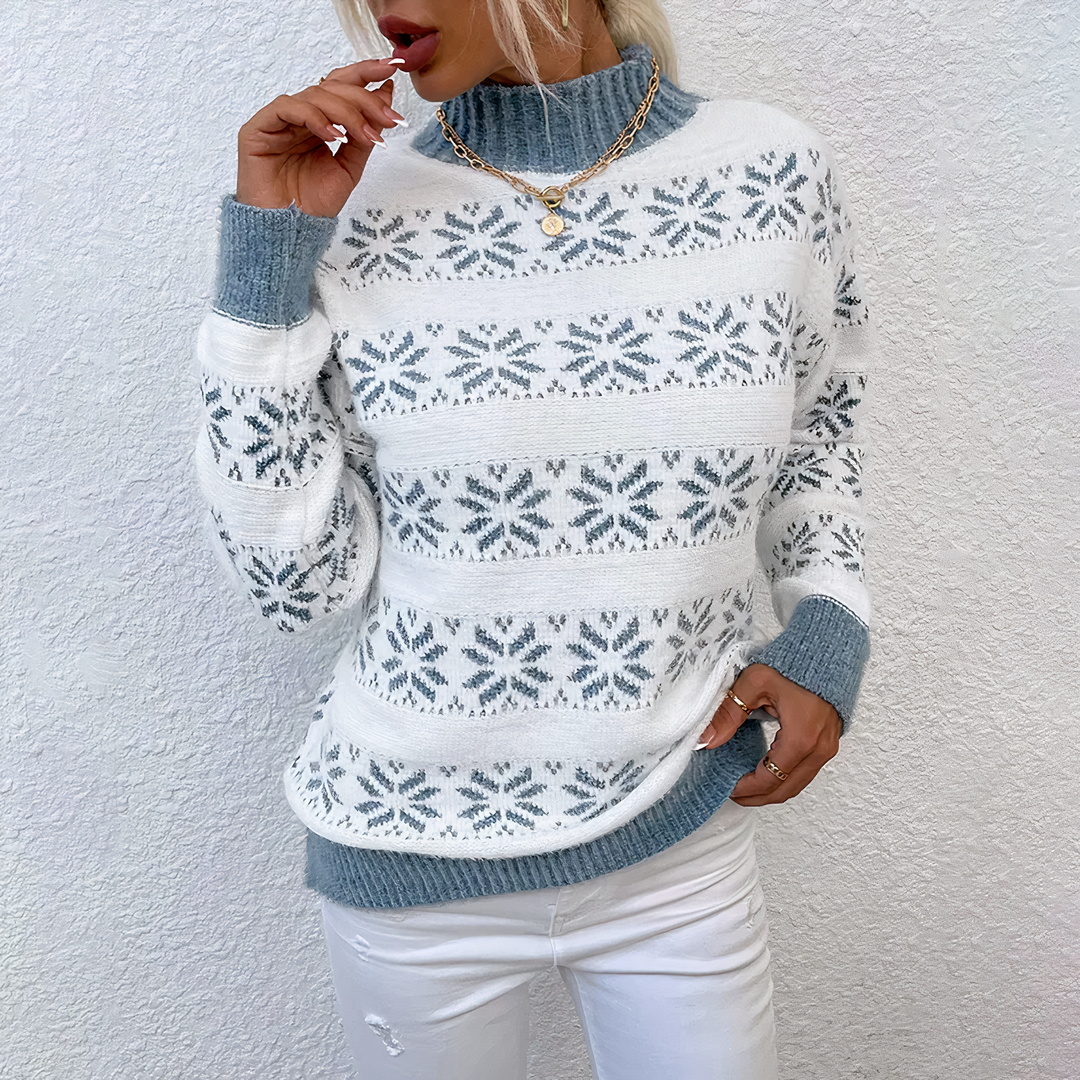 Lune London | Knit Snowflake Turtleneck Sweater