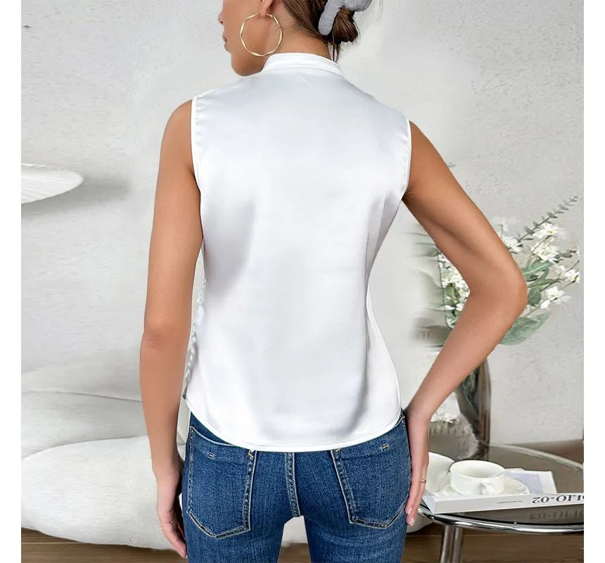 Lune London | Elegant Sleeveless Solid Top